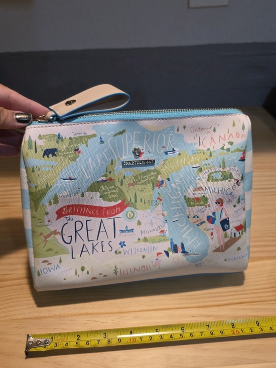 Spartina 449 Handbags - Spartina 449 Greetings From Great Lakes Toiletry Cosmetic Travel Pouch Bag Carry